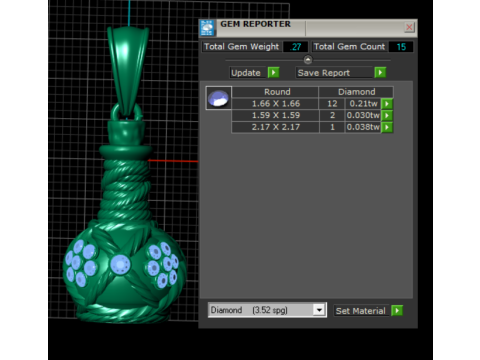 MODEL do druku 3D w kształcie złotego wisiorek w kształcie garnka Model do druku 3D