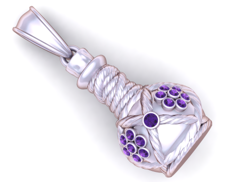 MODEL do druku 3D w kształcie złotego wisiorek w kształcie garnka Model do druku 3D