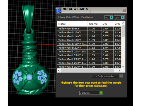 MODEL do druku 3D w kształcie złotego wisiorek w kształcie garnka Model do druku 3D
