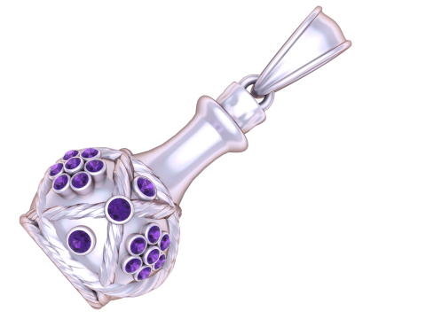 MODEL do druku 3D w kształcie złotego wisiorek w kształcie garnka Model do druku 3D