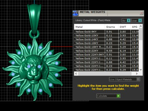 ライオン フェイス サン ペンダント 3D 印刷可能モデル 3Dプリントモデル