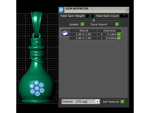Gold Pot-Shaped Pendant3D Printable MODEL Model do druku 3D