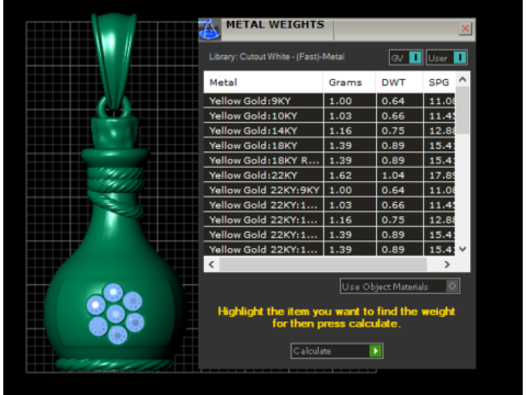 Gold Pot-Shaped Pendant3D Printable MODEL Model do druku 3D