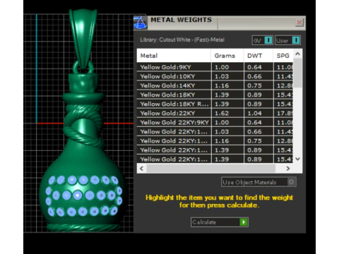Gold Pot-Shaped Pendant3D Printable MODEL 3D Print Model