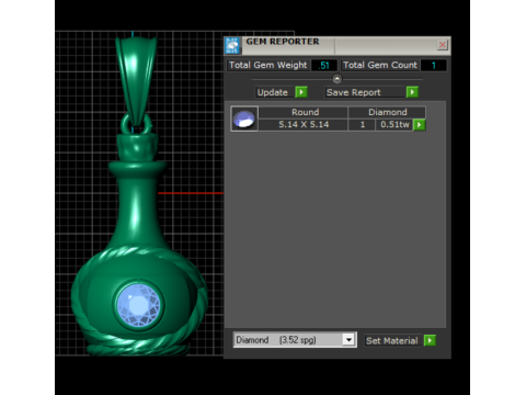 Goldtopfförmiger Anhänger 3D-druckbares MODELL 3D Druckmodell