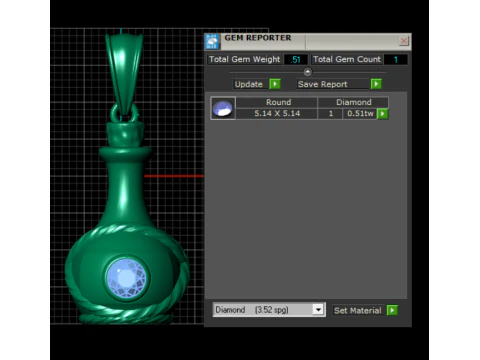 Gold Pot-Shaped Pendant3D Printable MODEL 3D Print Model