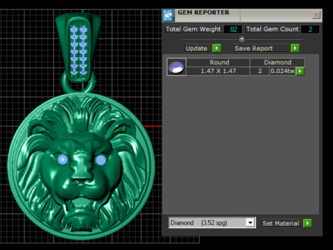 ROUND LION FACES PENDANT 3D PRINTABLE MODEL 3D Print Model