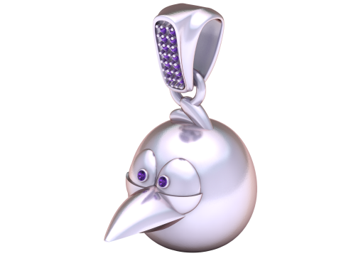 HEN FACES PENDANT 3D PRINTABLE MODEL 3D प्रिंट मॉडल