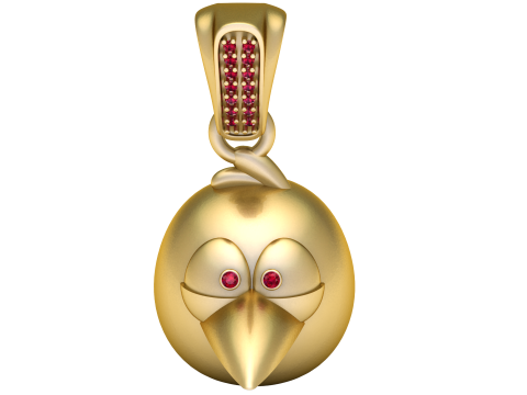 HEN FACES PENDANT 3D PRINTABLE MODEL 3D प्रिंट मॉडल