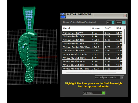 Peacock Comb Pendant 3D Printable Jewelry Model 3D Print Model