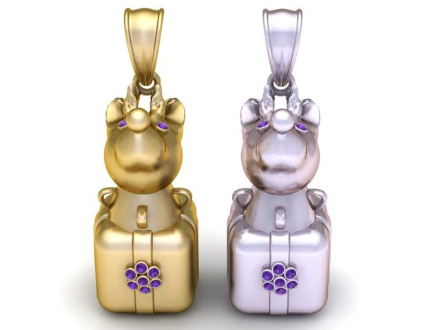 3D GOLD DESIGN ANIMALS PENDANT 3D PINTABLE MODEL 3D Print Model .c4d .max .obj .3ds .fbx .stl .blend 