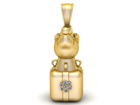 3D GOLD DESIGN ANIMALS PENDANT 3D PINTABLE MODEL 3D प्रिंट मॉडल