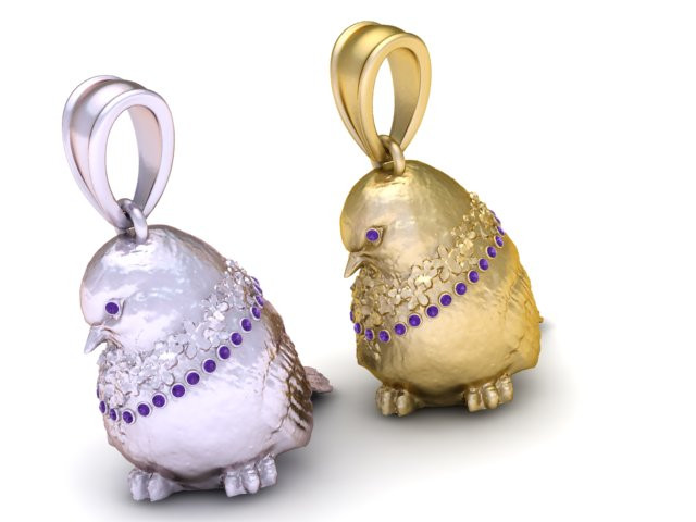 TAUBENANHÄNGER 3D-DRUCKBARES MODELL 3D Druckmodell .c4d .max .obj .3ds .fbx .stl .blend 