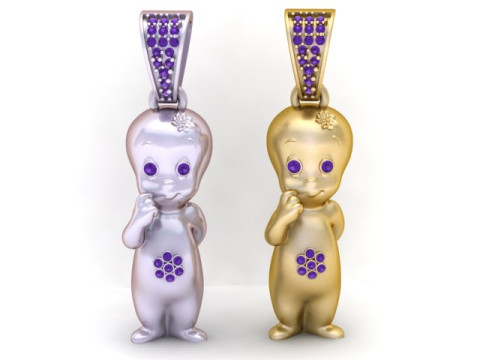 Baby Alien Pendant 3D PRINTABLE MODEL Modelo de Impressão 3D