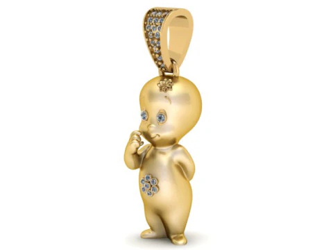 Baby Alien Pendant 3D PRINTABLE MODEL 3D Print Model