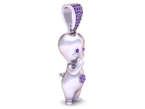Baby Alien Pendant 3D PRINTABLE MODEL 3D Print Model