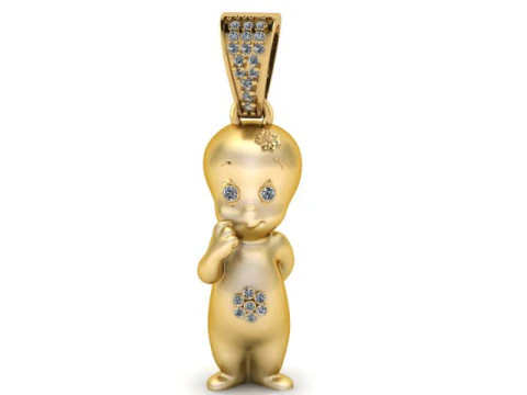 Baby Alien Pendant 3D PRINTABLE MODEL 3D Print Model