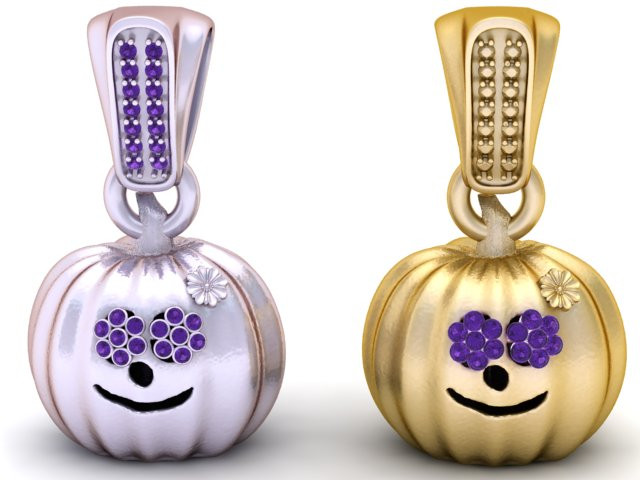 골드 펜던트 3D 프린트 가능 모델 3D 프린트 모델 .c4d .max .obj .3ds .fbx .stl .blend 