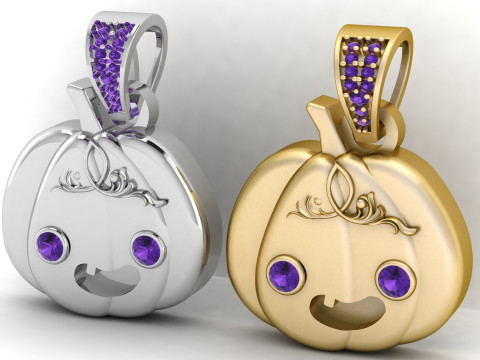 Women Halloween Pumpkin Pendant 3D PRINTABLE MODEL Modelo de Impressão 3D