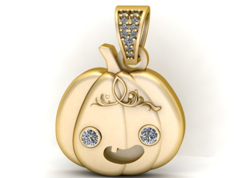 Women Halloween Pumpkin Pendant 3D PRINTABLE MODEL 3D Print Model