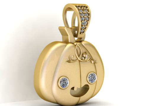 Women Halloween Pumpkin Pendant 3D PRINTABLE MODEL 3D Print Model