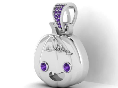 女性ハロウィーン カボチャ ペンダント 3D 印刷可能モデル 3Dプリントモデル