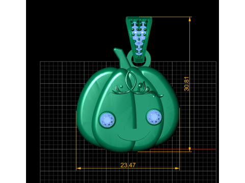 Women Halloween Pumpkin Pendant 3D PRINTABLE MODEL 3D Print Model