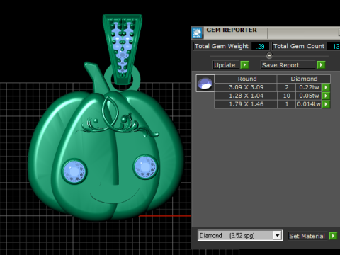 Women Halloween Pumpkin Pendant 3D PRINTABLE MODEL 3D Print Model