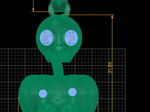 SKULL FACES PUMPKIN PENDANT 3D PRINTABLE MODEL 3D Print Model