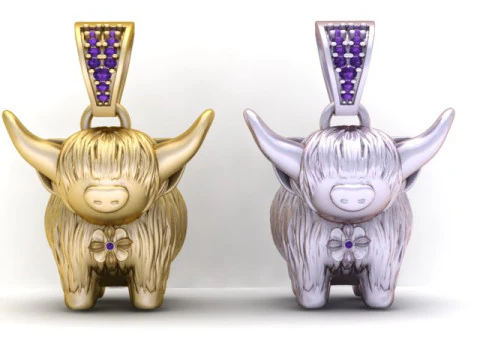 PINGENTE DE FIANÇA 3D IMPRIMÍVEL M0DEL Modelo de Impressão 3D