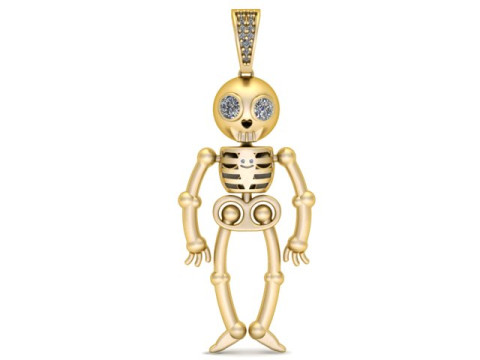 SKULL PENDANT 3D PRINTABLE MODEL 3D Print Model