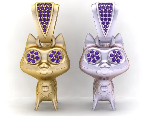 CAT PENDANT D PRINTABLE MODEL 3D Print Model .c4d .max .obj .3ds .fbx .stl .blend