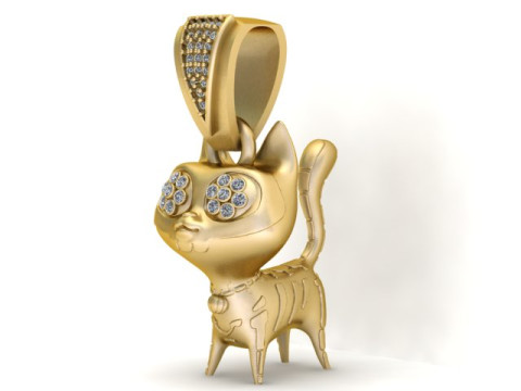 CAT PENDANT D PRINTABLE MODEL 3D Print Model