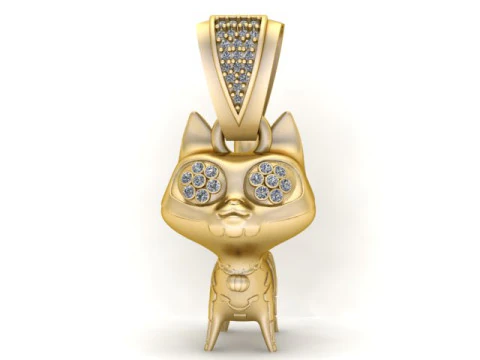 CAT PENDANT D PRINTABLE MODEL 3D Print Model