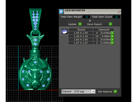 3D-DRUCKBARES MODELL MIT KUHGESICHTER-ANHÄNGER 3D Druckmodell