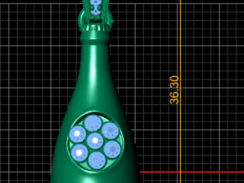 BOTTLE PENDANT 3D PRINTABLE MODEL 3D Print Model