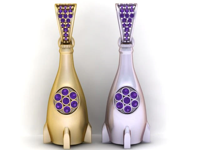 BOTTLE PENDANT 3D PRINTABLE MODEL 3D Print Model .c4d .max .obj .3ds .fbx .stl .blend 
