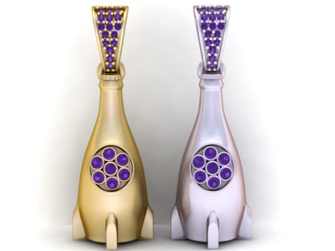 BOTTLE PENDANT 3D PRINTABLE MODEL 3D Print Model