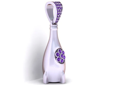 BOTTLE PENDANT 3D PRINTABLE MODEL 3D Print Model