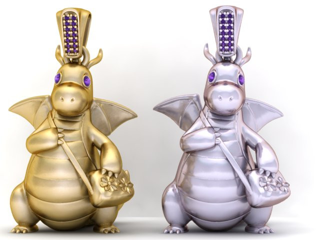 PENDENTE DRAGEUON MODELLO STAMPABILE 3D Modello di stampa 3D .c4d .max .obj .3ds .fbx .stl .blend 