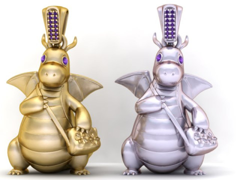 DRAGEUON PENDANT 3D PRINTABLE MODEL 3D Принт Модель
