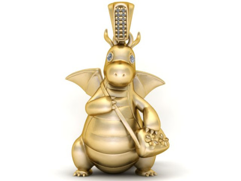 PENDENTE DRAGEUON MODELLO STAMPABILE 3D Modello di stampa 3D