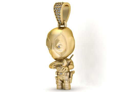 Baby deadpool PENDANT 3D PRINTABLE MODEL 3D Print Model