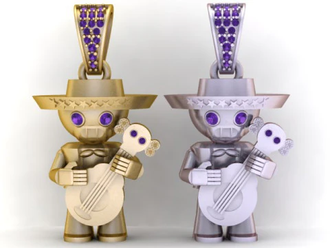 Modelo para impressão 3D de pingente de urso Modelo de Impressão 3D