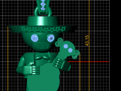 Modelo para impress&atilde;o 3D de pingente de urso Modelo de Impressão 3D