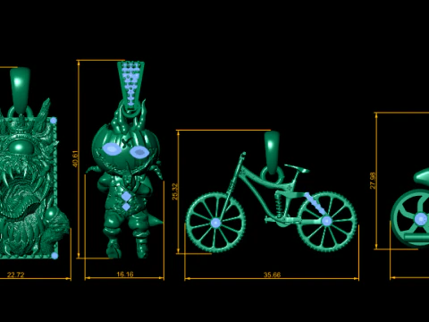 Fantasy Ride Pendant Collection 3D Print Model