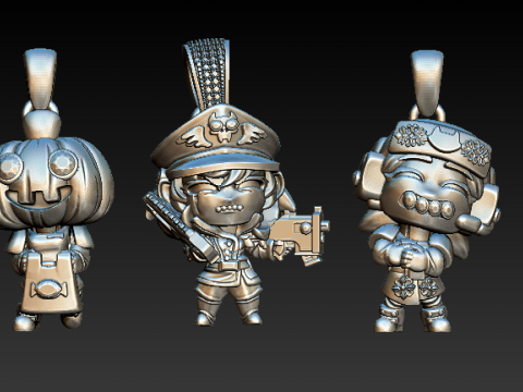 Character Motorbike Pendant Collection 3D Print Model