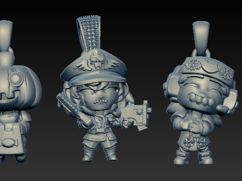 Character Motorbike Pendant Collection 3D प्रिंट मॉडल