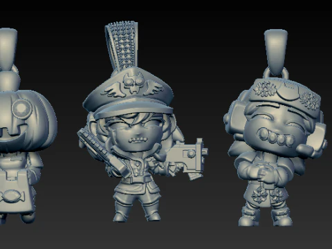 Character Motorbike Pendant Collection 3D Print Model