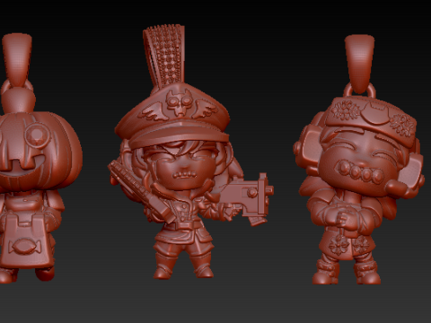 Character Motorbike Pendant Collection 3D प्रिंट मॉडल